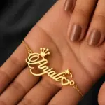 Gold Brass Necklace For Women Aqhn Elegant Plated Design Pendant Stylish Daily Wear Gift